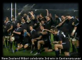New Zealand Māori celebrate Centenary wins